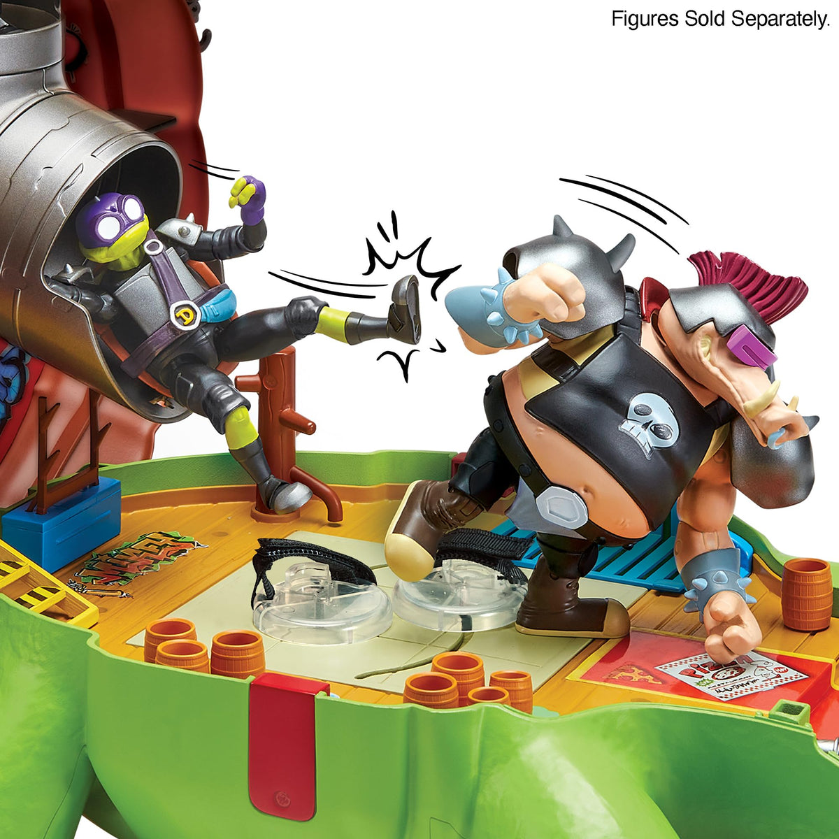 TMNT 18-inch pet turtle playset compatible with basic figures