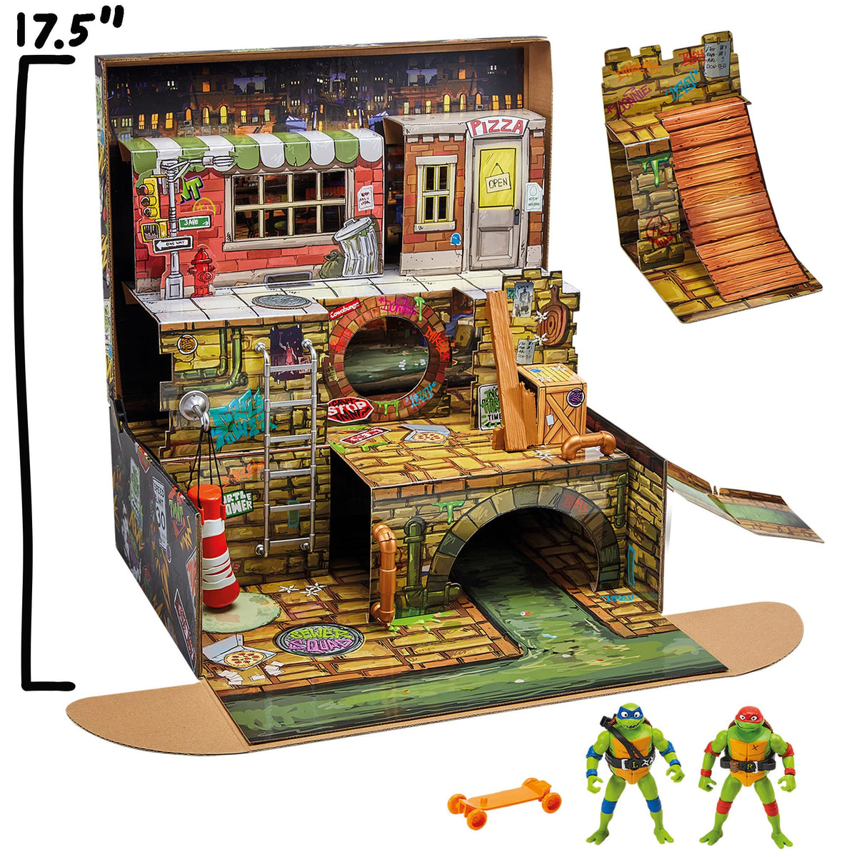 TMNT pop-up trunk dojo area for tactical training play.