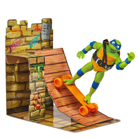 Sewer slide feature for quick exits and thrilling stunts.