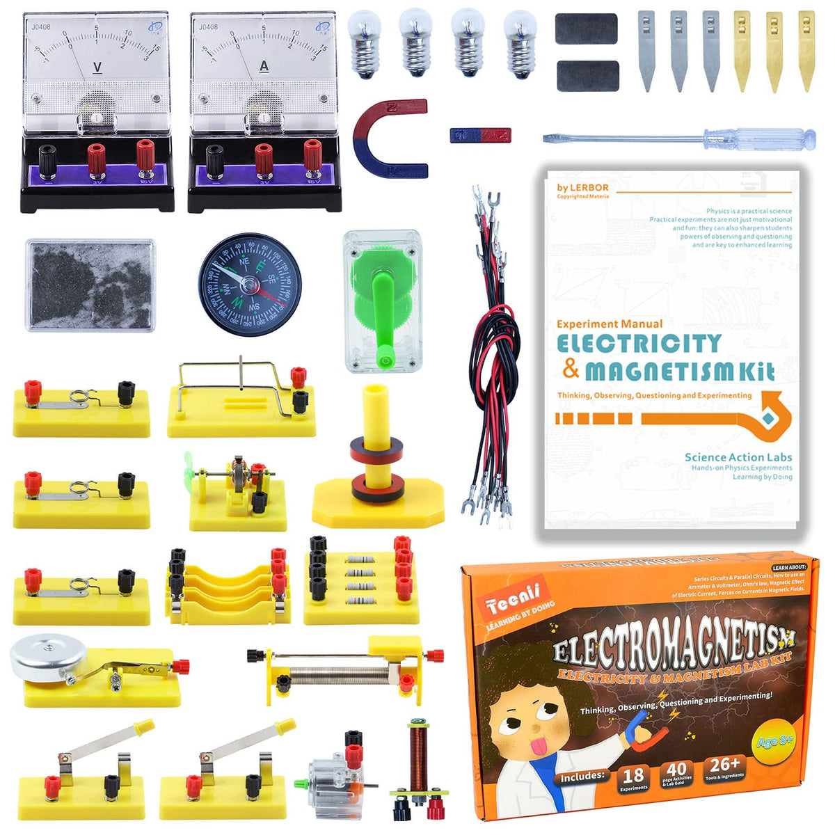 Teenii Electricity and Magnetism Kit overview image for hands-on STEM learning