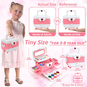 Teensymic lip gloss set with washable formula for easy cleanup after play.