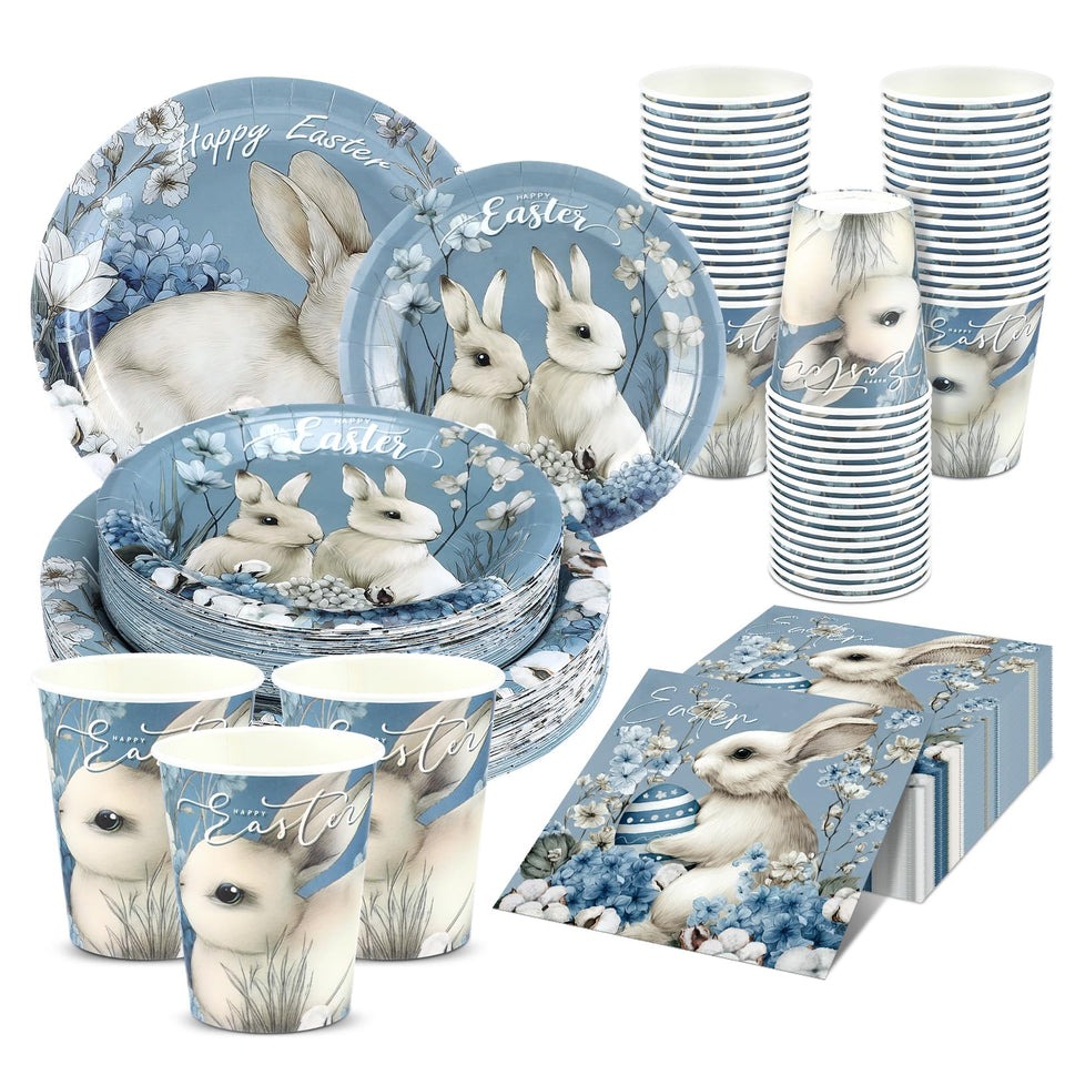 Teenyyou blue bunny cups for Easter beverages and quick cleanup