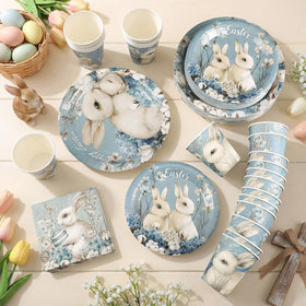 Teenyyou blue bunny napkins ideal for hands and quick tidy-ups