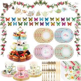Teenyyou floral tea party cups and saucers add elegant charm for gatherings