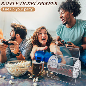 Teenyyou raffle drum holds up to 600 tickets for larger events.