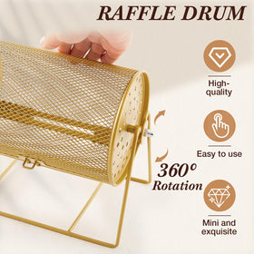 Teenyyou chrome-finish metal raffle drum for durable use