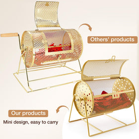 Teenyyou gold-toned raffle drum with stand for versatile venues