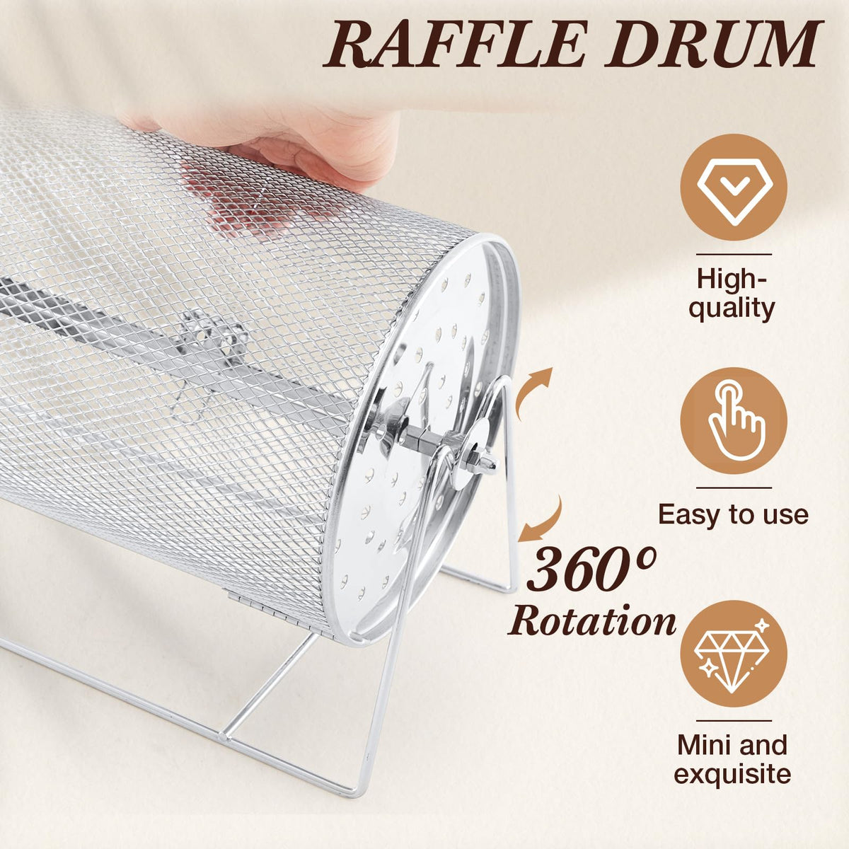 Teenyyou raffle drum sealing system prevents slips and spills during fast-paced games.