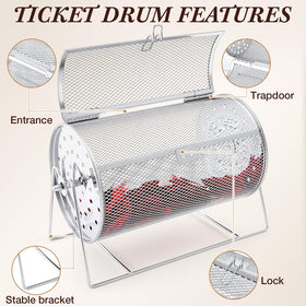 Teenyyou raffle drum wide opening enables comfortable hand access for smooth drawing.
