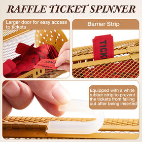 Teenyyou raffle drum wide opening for effortless ticket access