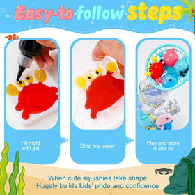 Teexpert Magic Water Elf Toy Kit ocean animal molds form adorable 3D sea creatures.