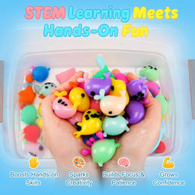 Teexpert Magic Water Elf Toy Kit star storage jar keeps finished pets organized and accessible.