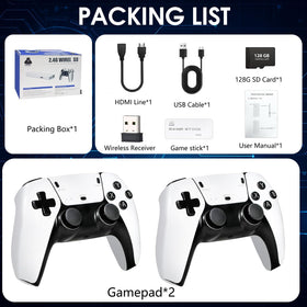 TEFELE 2.4GHz wireless controllers demonstrate ergonomic two-player comfort.