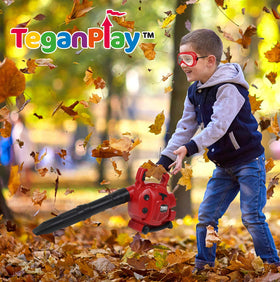 TeganPlay power garden tools set dimensions 17 inches long for easy pretend play.