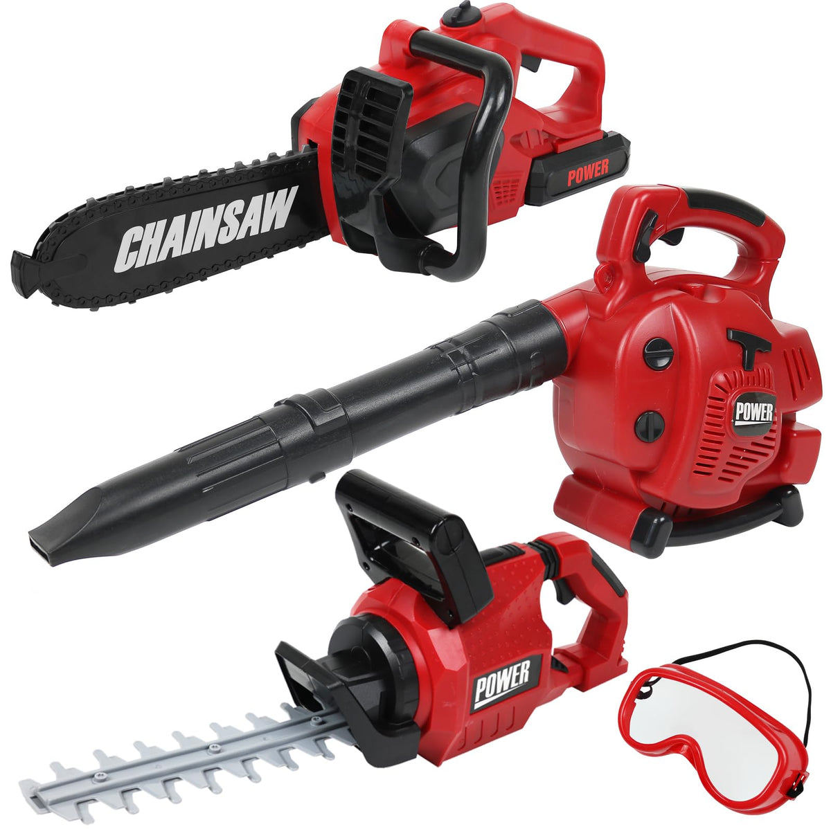 TeganPlay leaf blower tool for kids, real air blast for pretend gardening.
