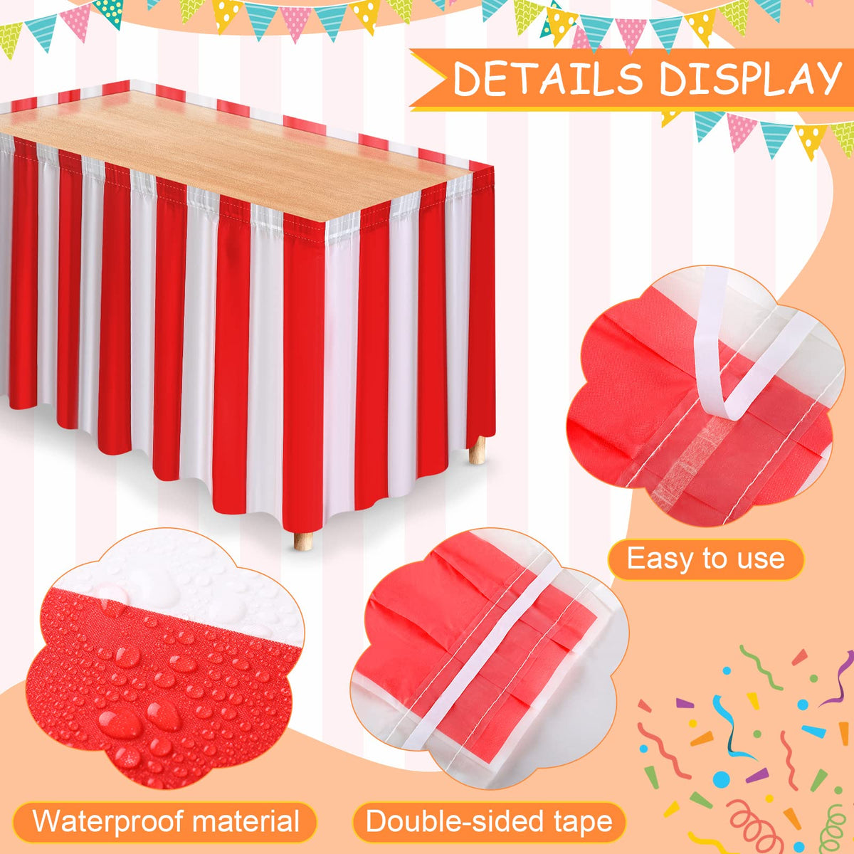 Tegeme pennant banner 20x30 cm adds bright carnival accents.