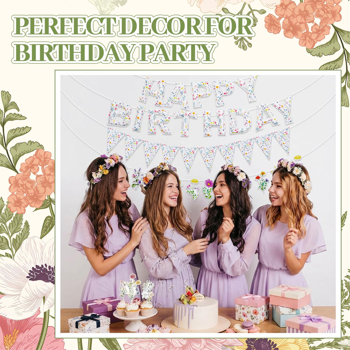 Tegeme garden party decoration set suits indoor and outdoor celebrations.