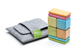 Tegu Pocket Pouch 8-Piece Tints assembly for portable creative play