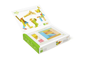 Tegu Wooden Tints Set cubes highlight magnetic play and creative stacking.