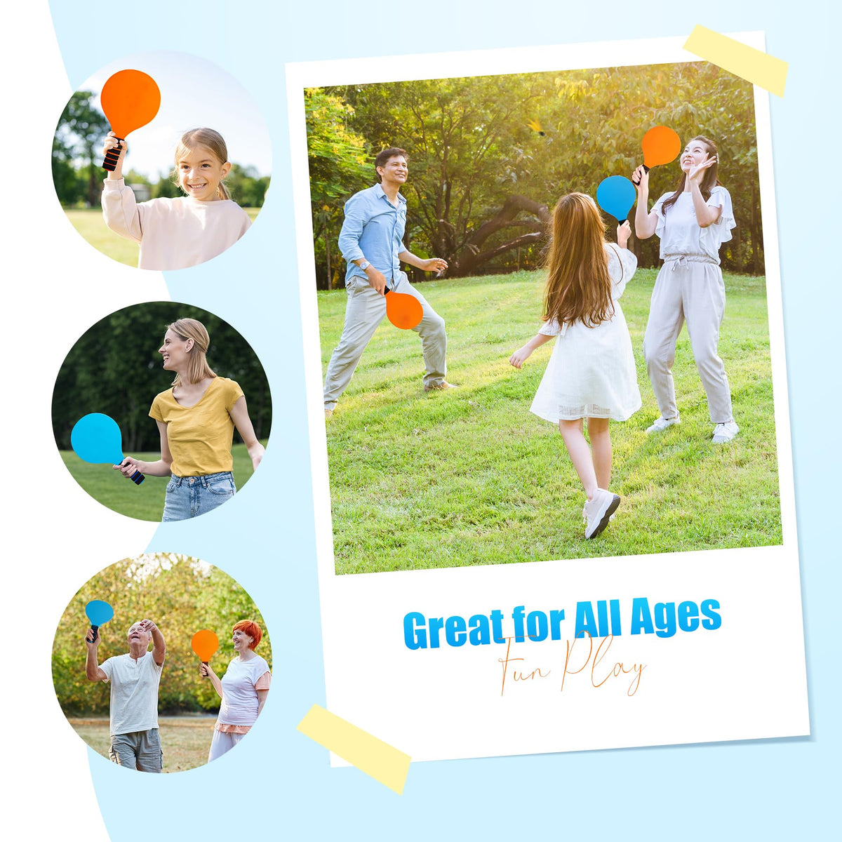 TEILLNET Beach Paddle Ball Set carrying bag for easy transport
