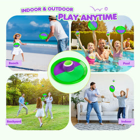 TEILLNET Toss and Catch paddles storage bag demonstrates easy cleanup after outdoor sessions.