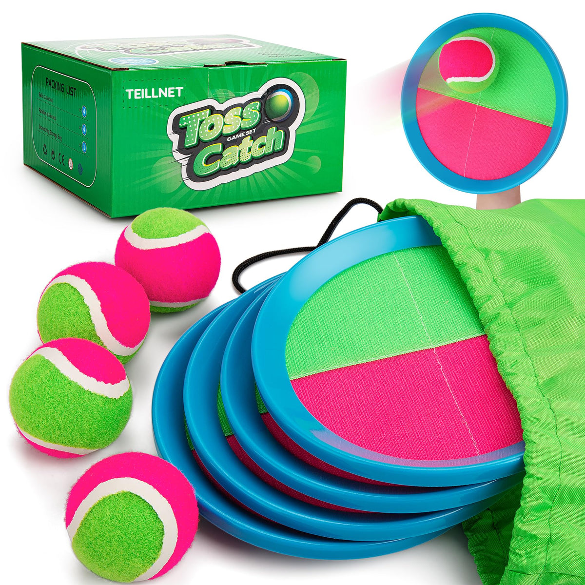 TEILLNET upgraded unbreakable paddles for durable outdoor play by beach or pool