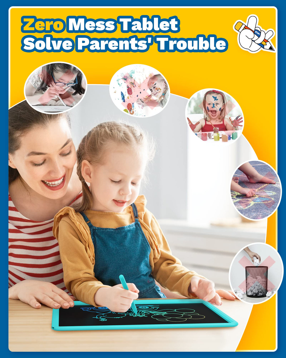 TEKFUN blue tablet gift idea for holidays and birthdays