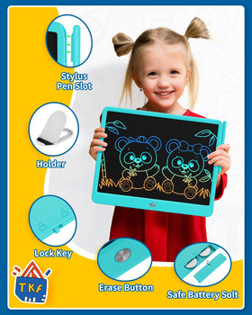 TEKFUN 15-inch blue writing tablet kid drawing on the go