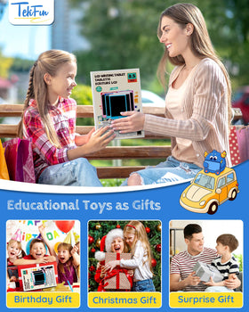 TEKFUN travel-friendly doodle boards fit in bags for on-the-go learning.