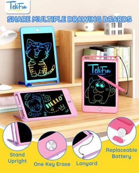 TEKFUN stylus with attached lanyard kept within easy reach during play.