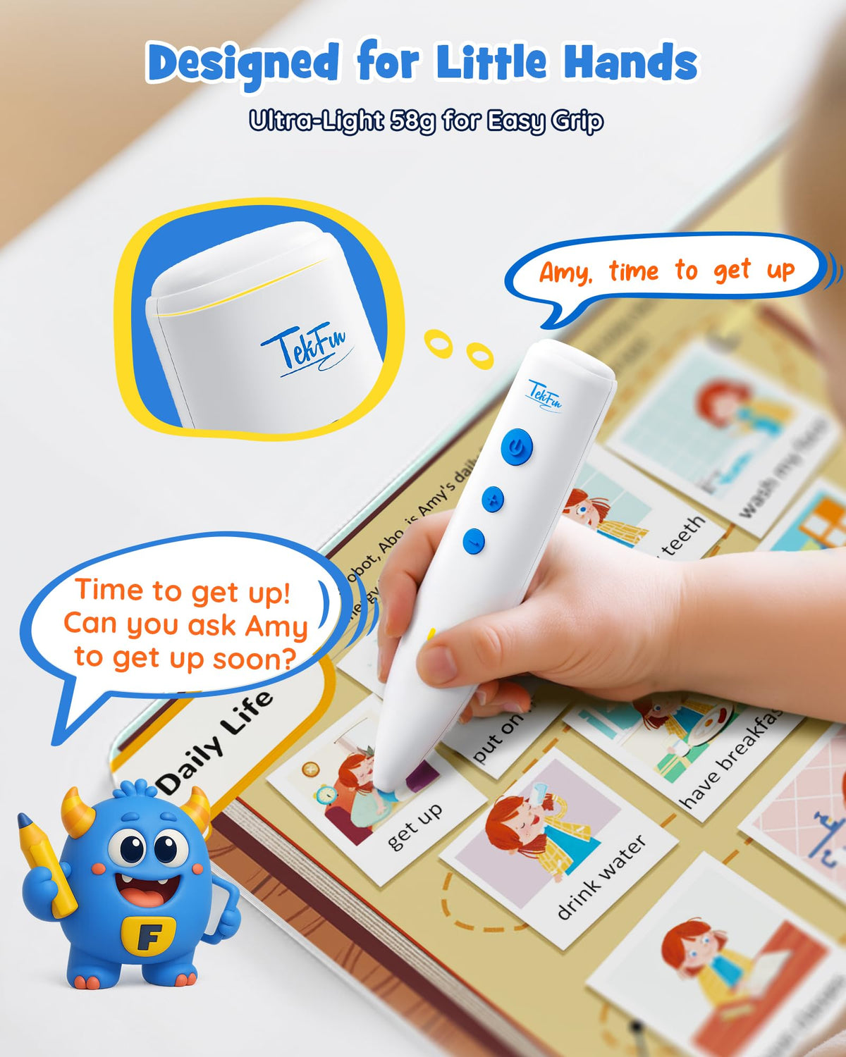 TEKFUN 450 words and introductions enrich early literacy content for children.