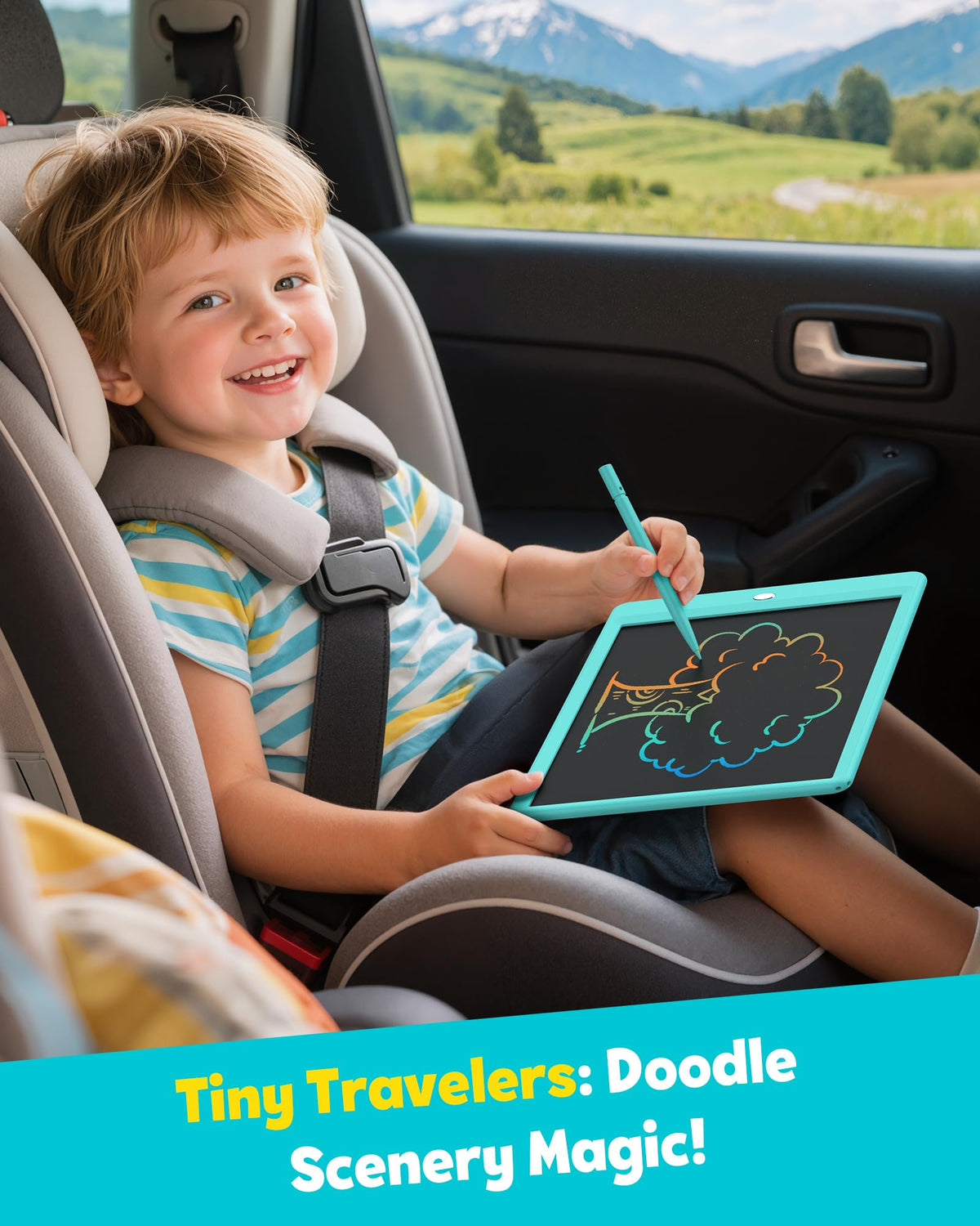 TEKFUN doodle board erase button enables quick cleanups