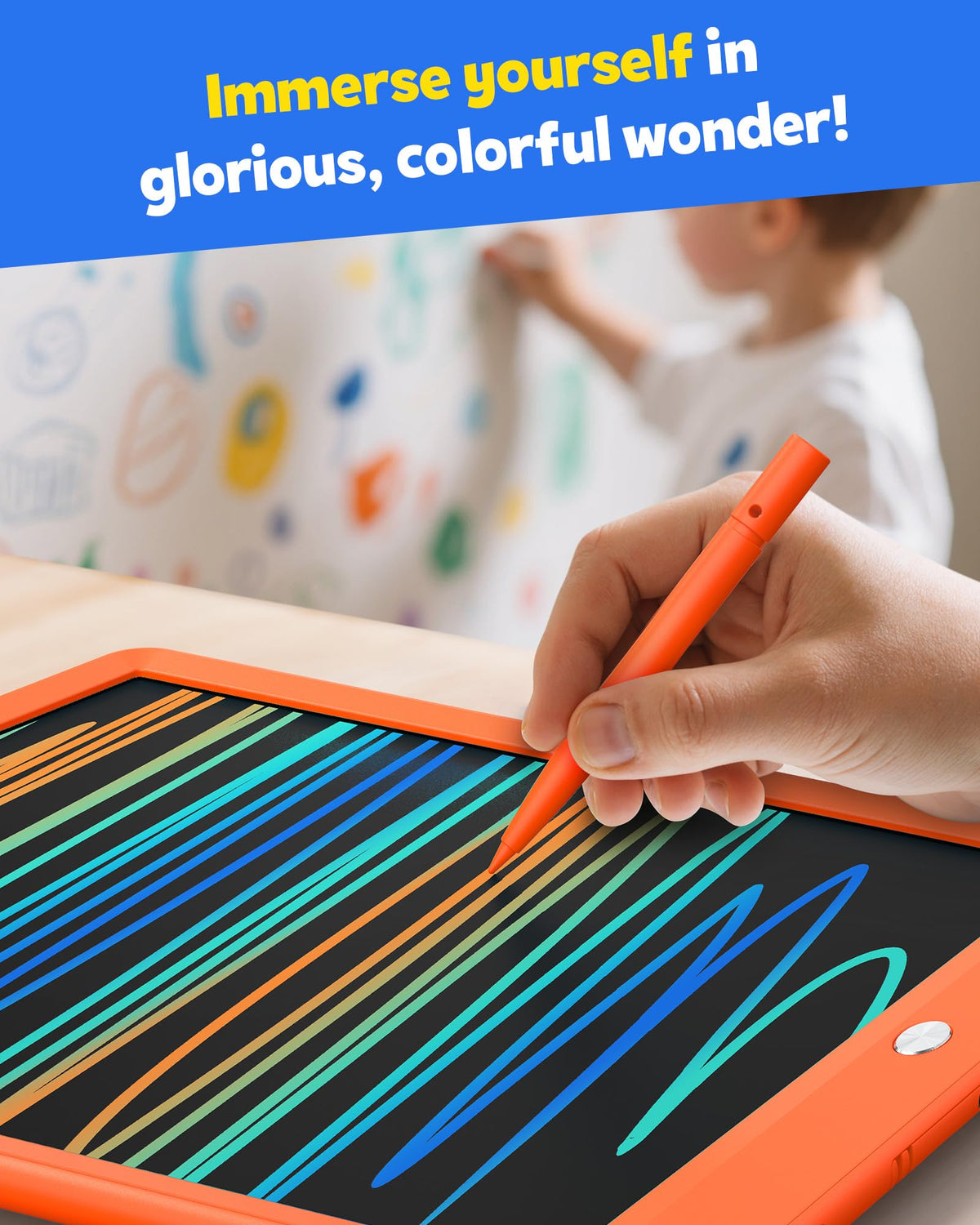 TEKFUN pressure-sensitive stylus enables precise lines for doodling and writing.