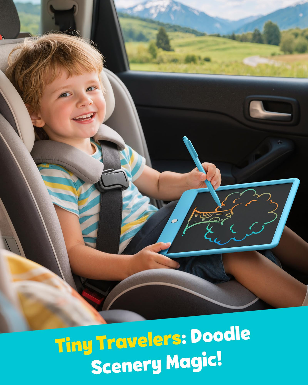 TEKFUN travel friendly blue writing pad ideal for planes and waits