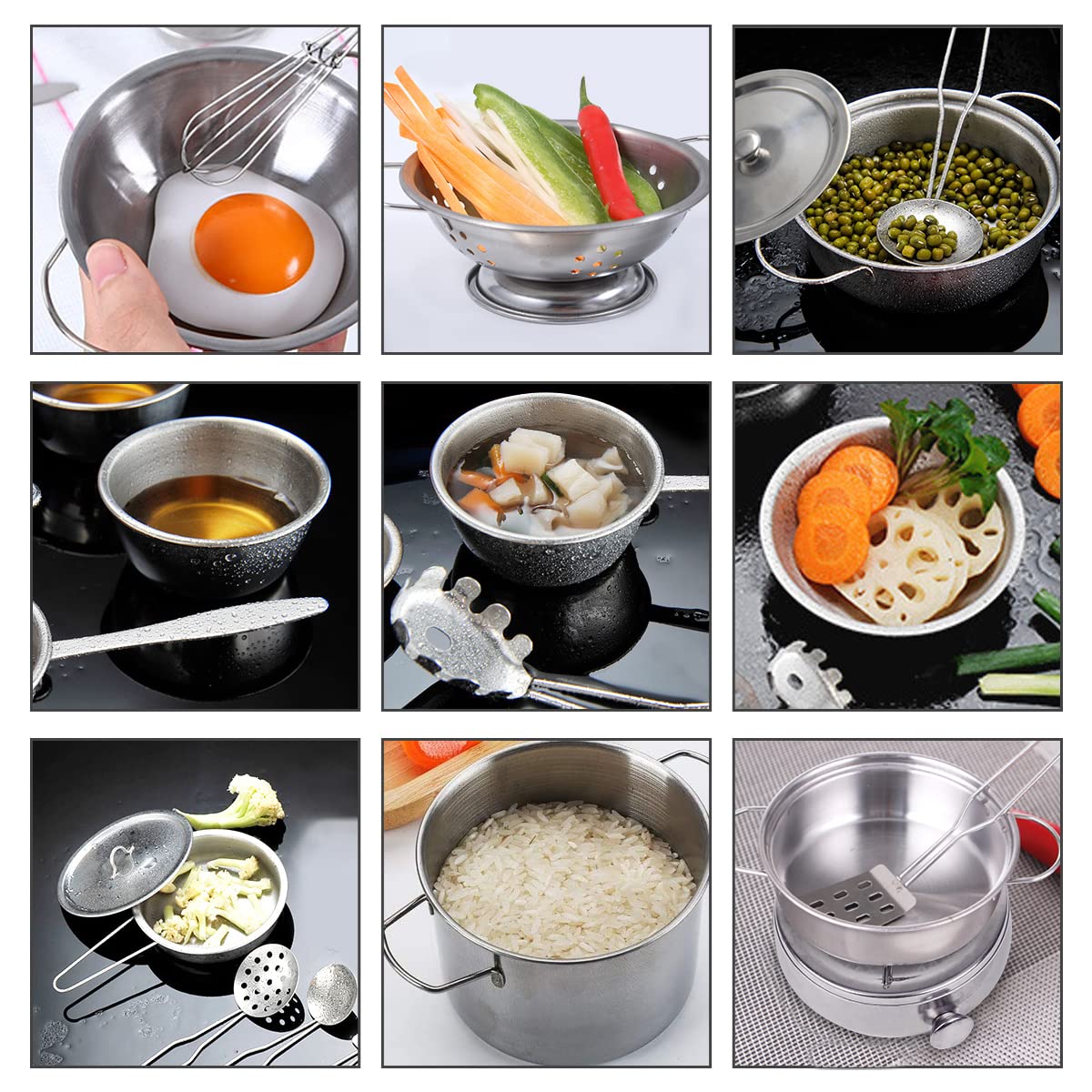 TekkPerry eggbeater and spoons for stirring pretend meals.