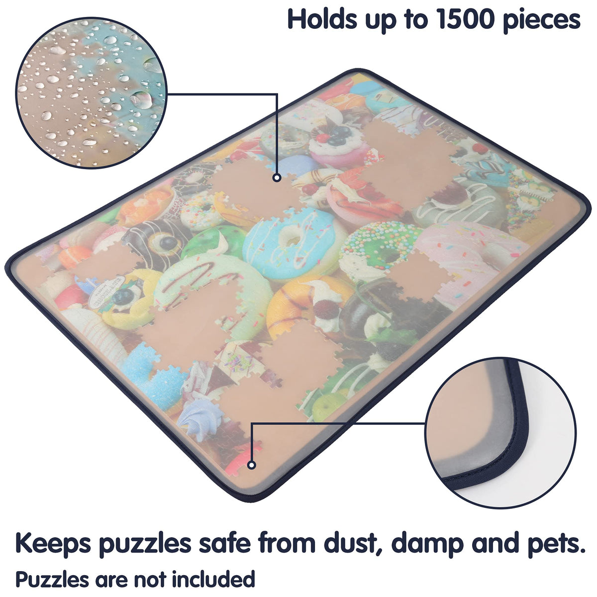 Tektalk jigsaw board for couch use keeps pieces secure.