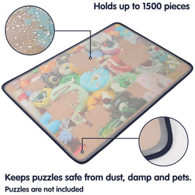 Tektalk jigsaw board for couch use keeps pieces secure.