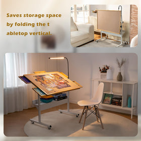 Tektalk Jigsaw Table supports up to 1500-piece puzzles for versatility.