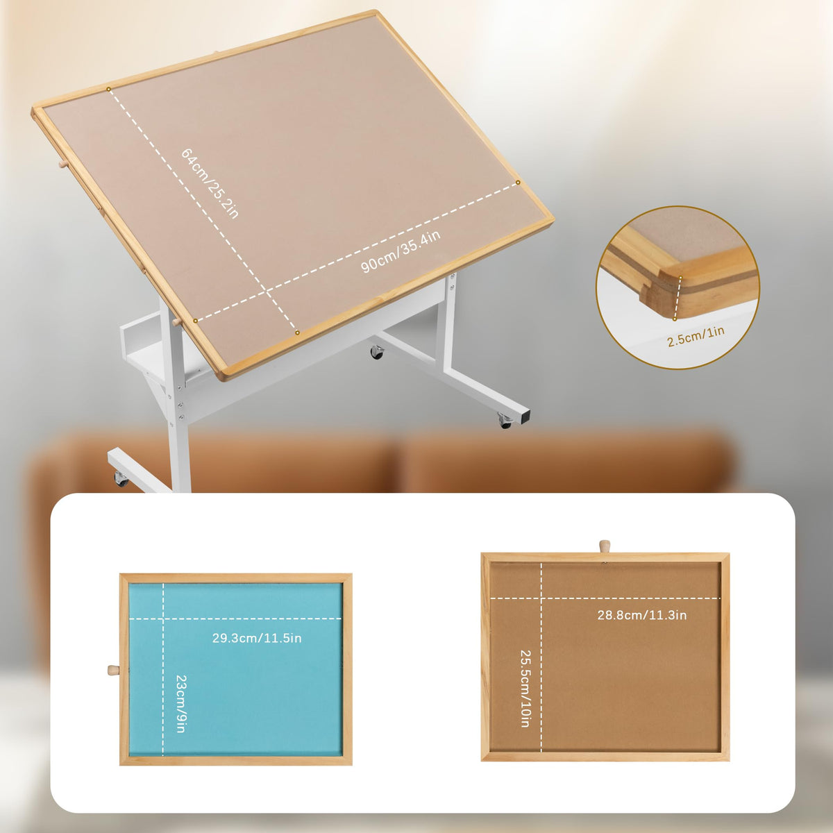 Tektalk Jigsaw Table five pinewood drawers organize pieces and accessories.