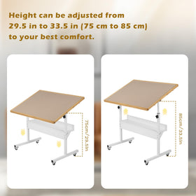 Tektalk Jigsaw Table tilt angle supports relaxed neck and back during longer sessions.