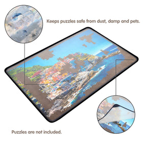 Tektalk puzzle board non-slip surface helps keep pieces flat during assembling.