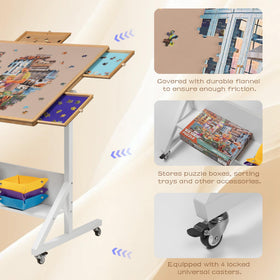 Tektalk puzzle table protector sheet guarding the tabletop surface