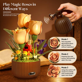 TekYetoi rose-sprayer-activation shows instant bloom with relaxing sounds.