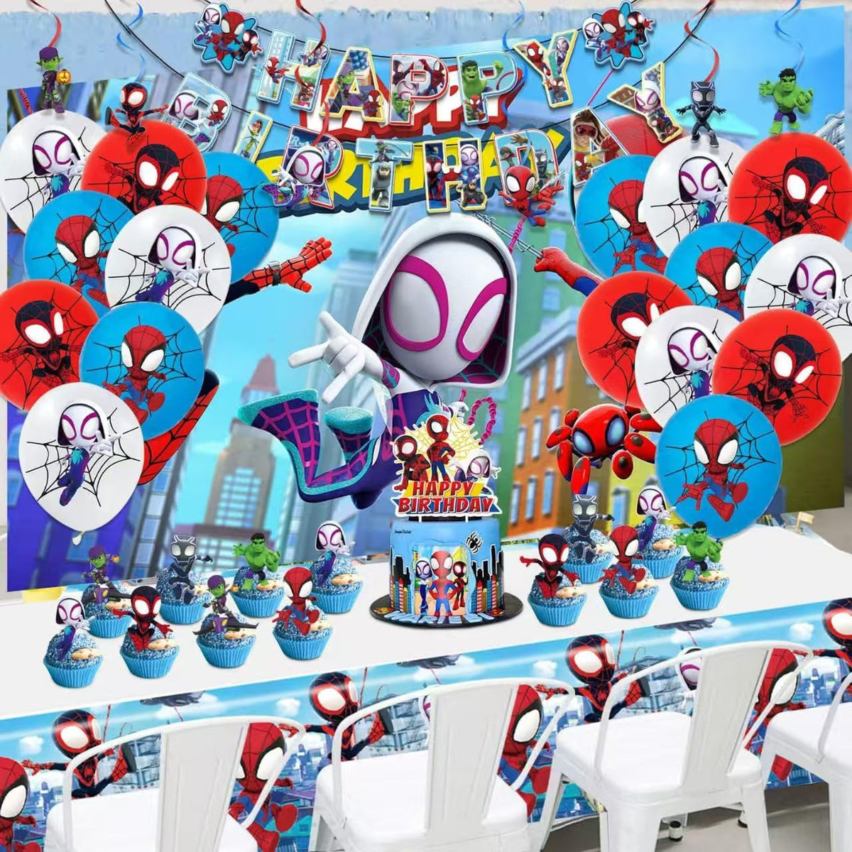 Telifor Spidey backdrop sets the scene for memorable party photos and fun emphasis