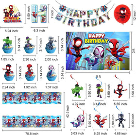 Telifor Spidey balloons in three styles add color and celebratory mood