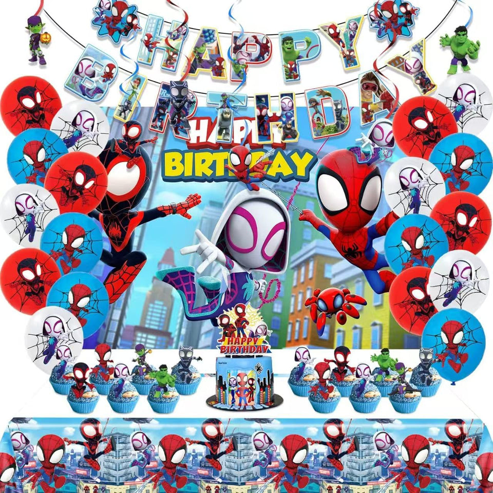 Telifor Spidey Happy Birthday banner decor for festive photo moments and theme coherence