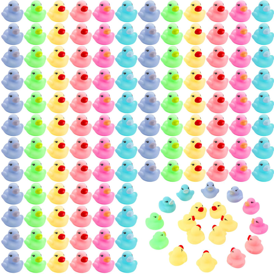 Teling mini rubber ducks bulk in bright yellow for party favors