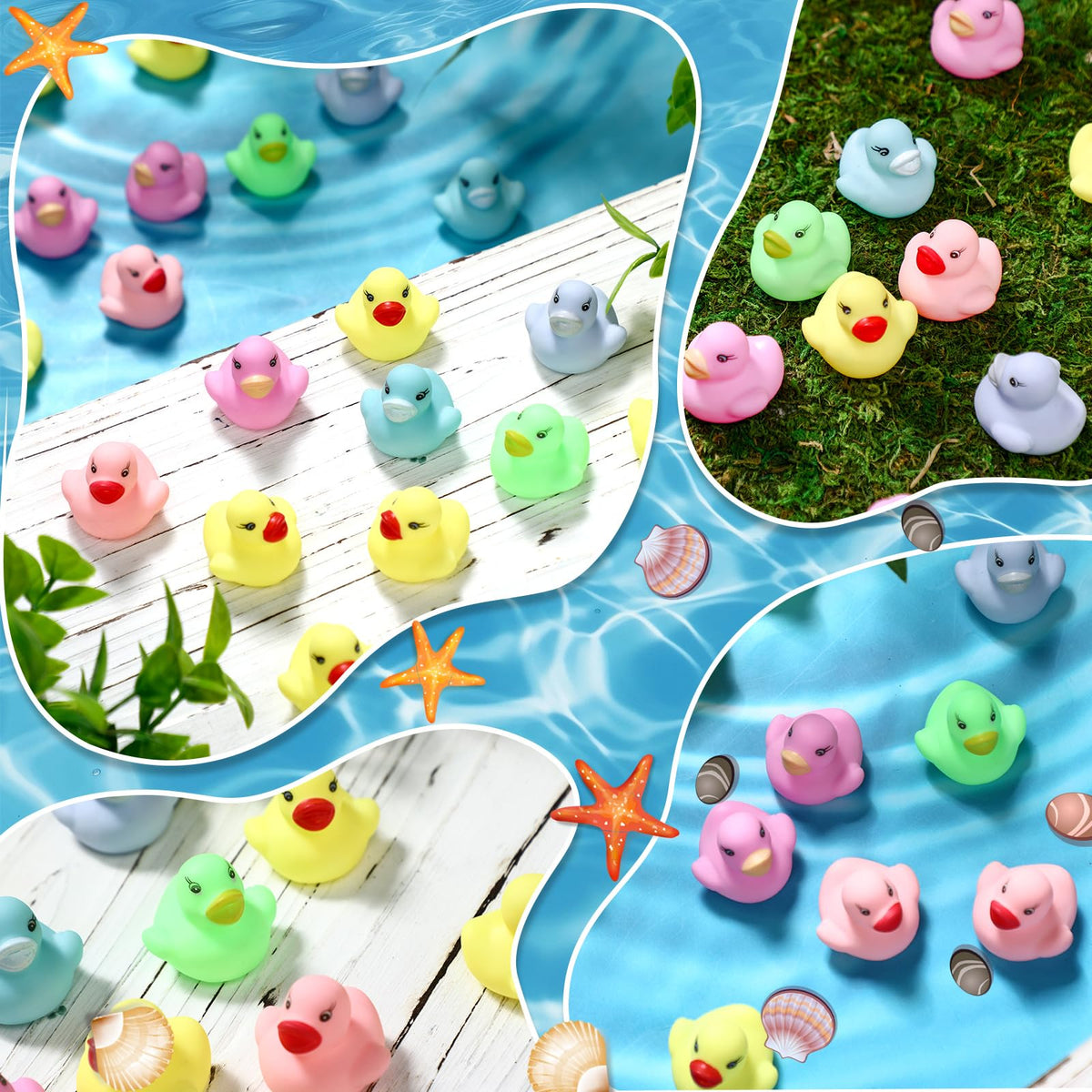 Teling mini ducks squeak when squeezed for playful moments