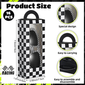 Tellegloww checkered sunglasses provide stylish, reusable race-day accessories.
