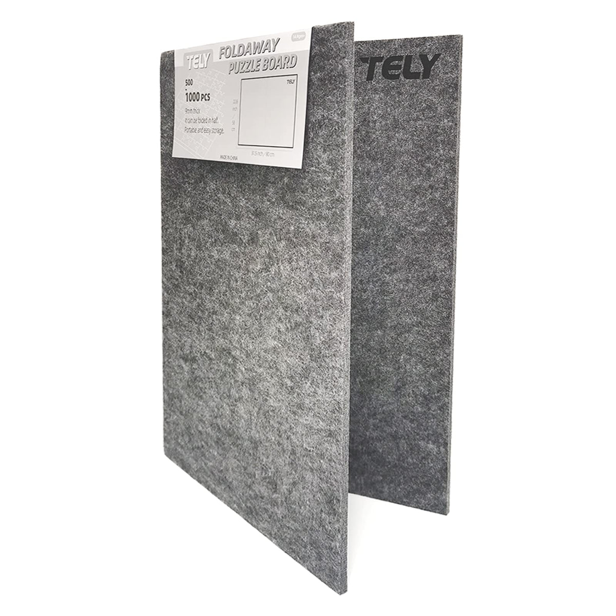 TELY Foldaway Puzzle Board black finish for a clean workspace